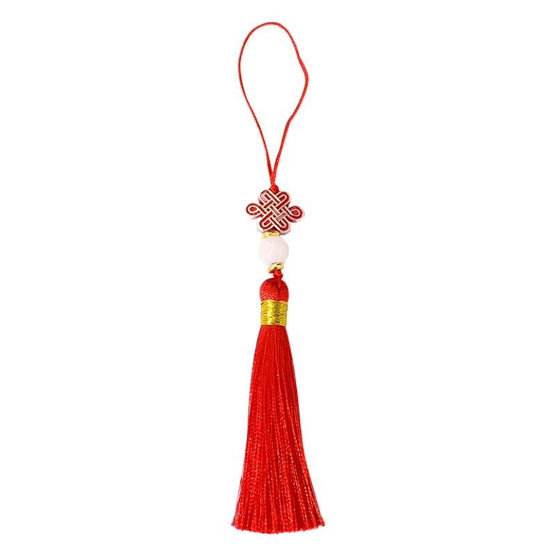 Manufacturer Wholesale Cloisonne Chinese Knot Tassel Pendant Bookmark U Disk Sachet Hanging Tassel Ancient Style Car