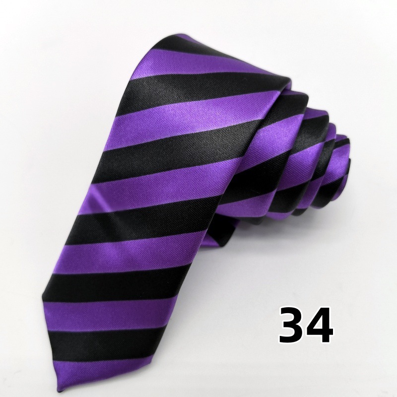 Picture of Ultra-narrow 5cm printed tie leopard print hand-tied unisex casual tie