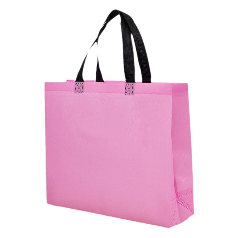 Spot solid color coated non-woven bag handbag gift bag clothing bag training organization promotional bag can print logo