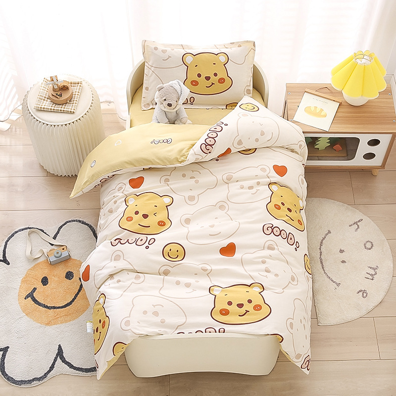 Picture of Pure Cotton Kindergarten Bed Three-Piece Set, Pure Cotton Printed Six-Piece Set, Essential Bedding for Kidsren to Go to Kindergarten for Lunch Break