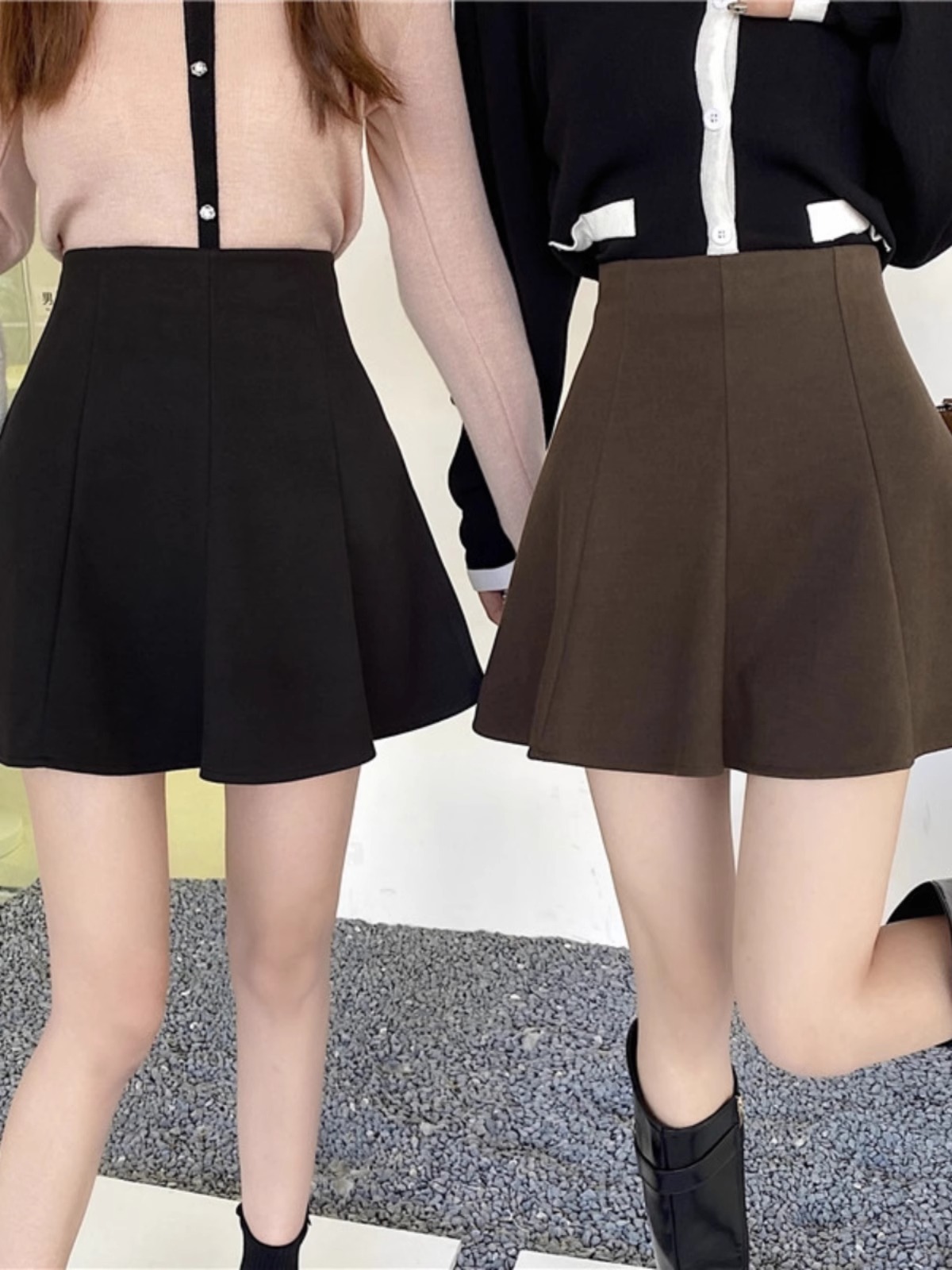 Picture of Corduroy Skirt Women's High Waist Slimming Hip Skirt Fashionable Korean A- line Skirt Autumn and Winter Pleated Umbrella Skirt