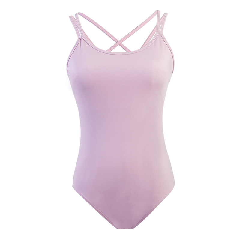 Picture of Dancing Practice Suit Female Adult Sling Gymnastics Suit Art Test High Hip Shape Suit Nylon Slimming Ballet Base Training Suit
