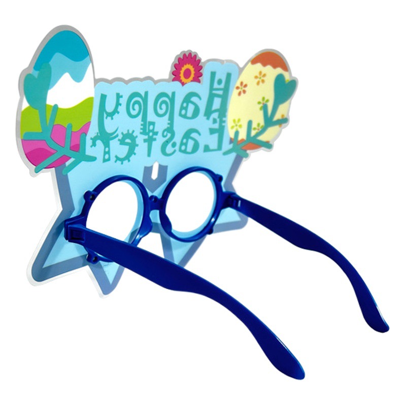 Cross-border new Easter cartoon rabbit egg PVC children's party holiday decoration photo props glasses frame