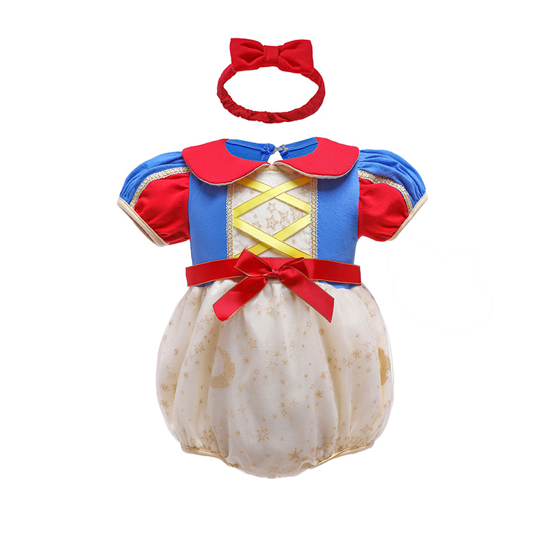 Picture of Halloween Children's Clothing, Short-Sleeved Pullover, Baby Baby Hooded Princess Jumpsuit, Romper Dress