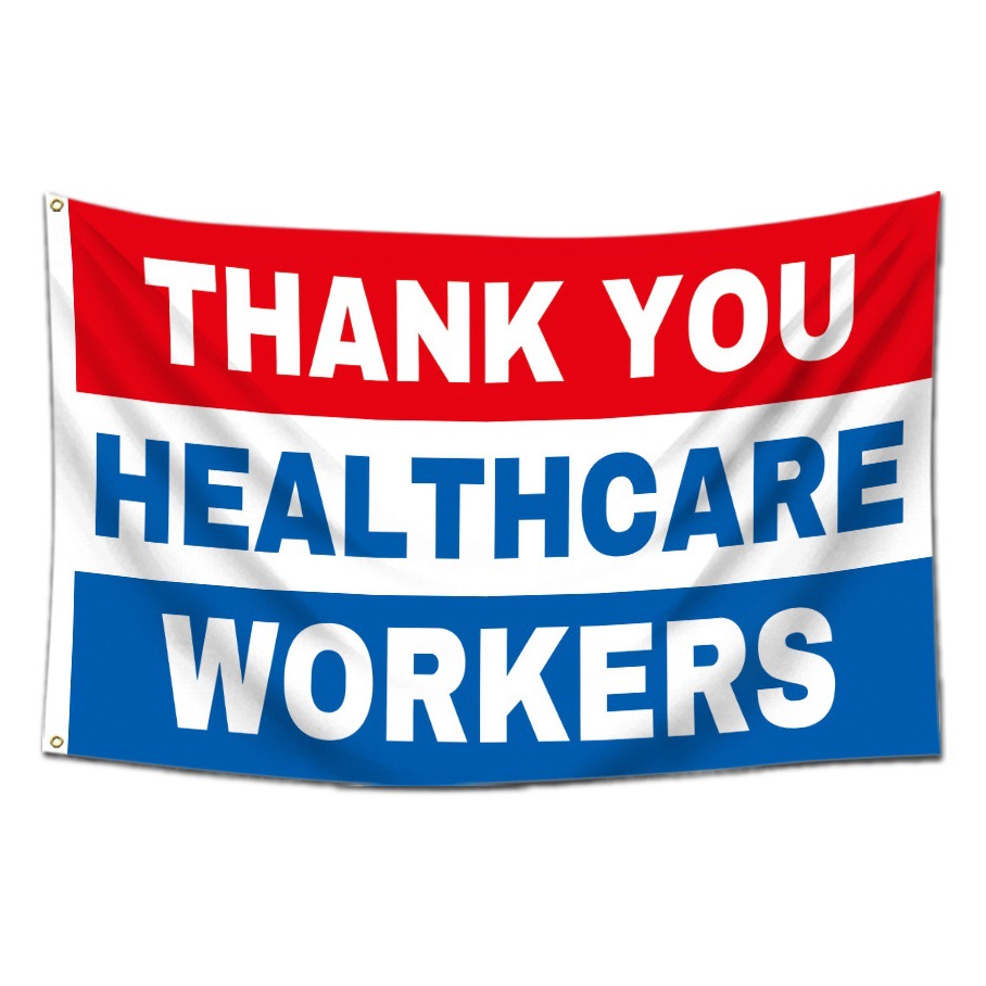 Spot manufacturers directly supply AliExpress thank-you -- No. 4 flag with white background 90*150cm