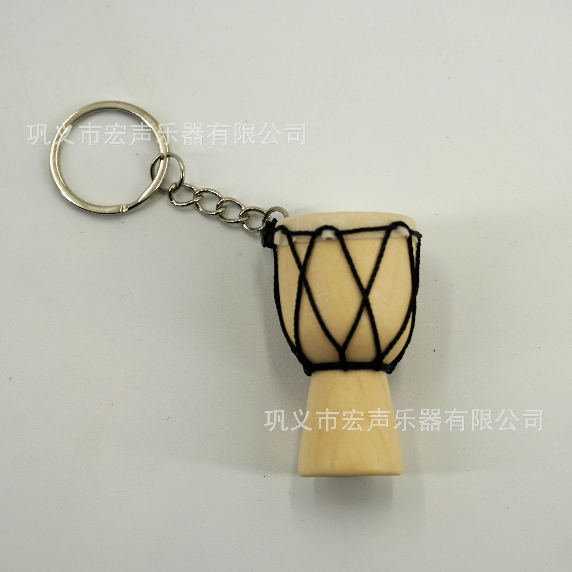 Picture of African Drum Pendant African Tambourine Necklace Jewelry Travel Gift Souvenir Solid Wood Handmade Sheepskin Sewing