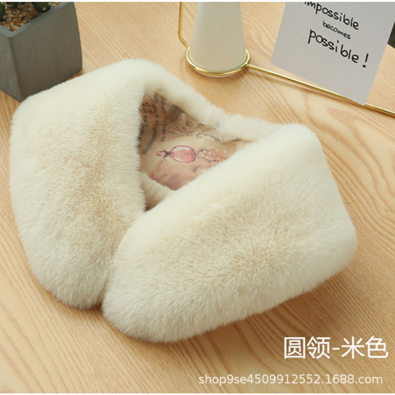 Picture of Amazon cross-border autumn and winter imitation rex rabbit fur collar scarf fur collar warm fur artificial fur scarf neck protection