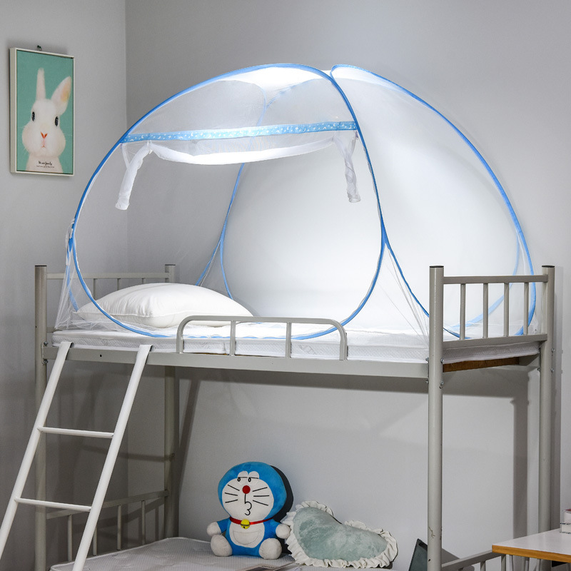 Mosquito net installation-free student dormitory upper and lower bunk yurt isolation anti-mosquito shelter for foldable zipper manufacturers