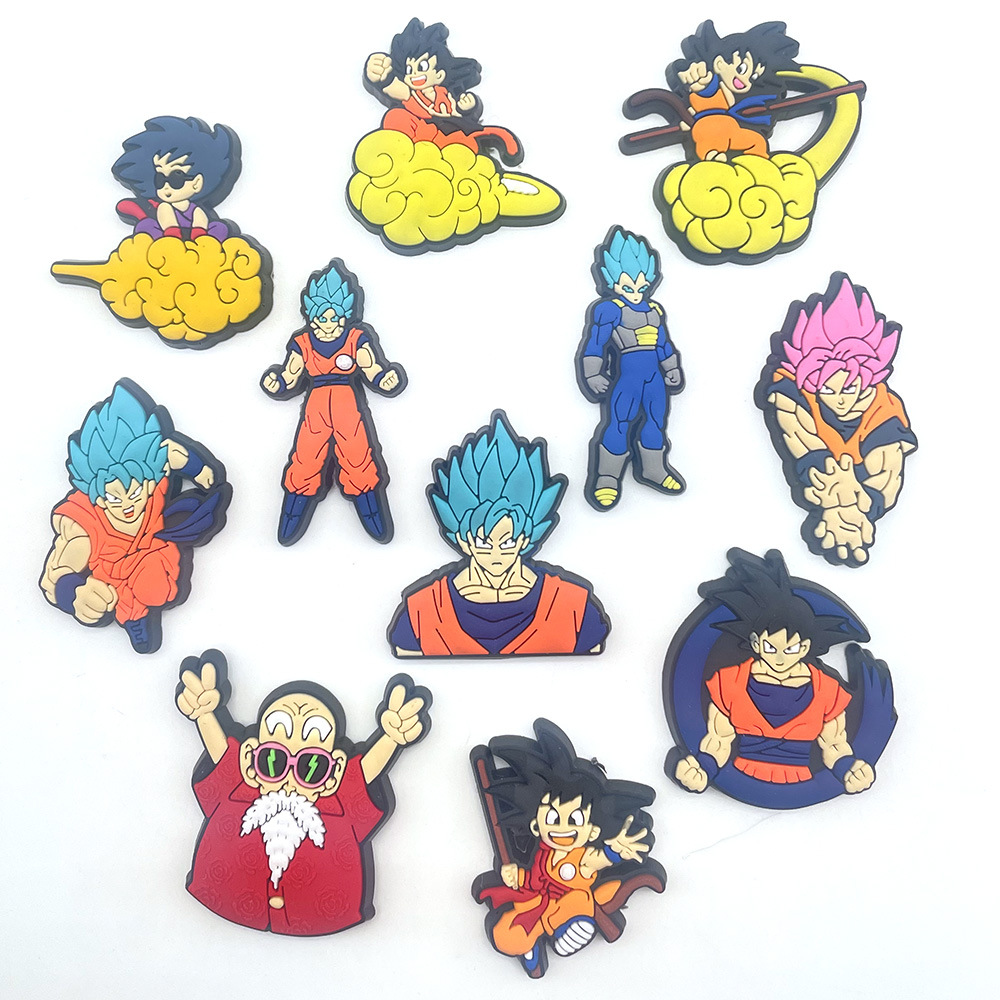 Picture of suit Dragon Ball Series Cave Shoes Shoes Flower Shoe Buckle Garden Shoes DIY Decorative Buckle Accessories PVC Soft Rubber Jewelry