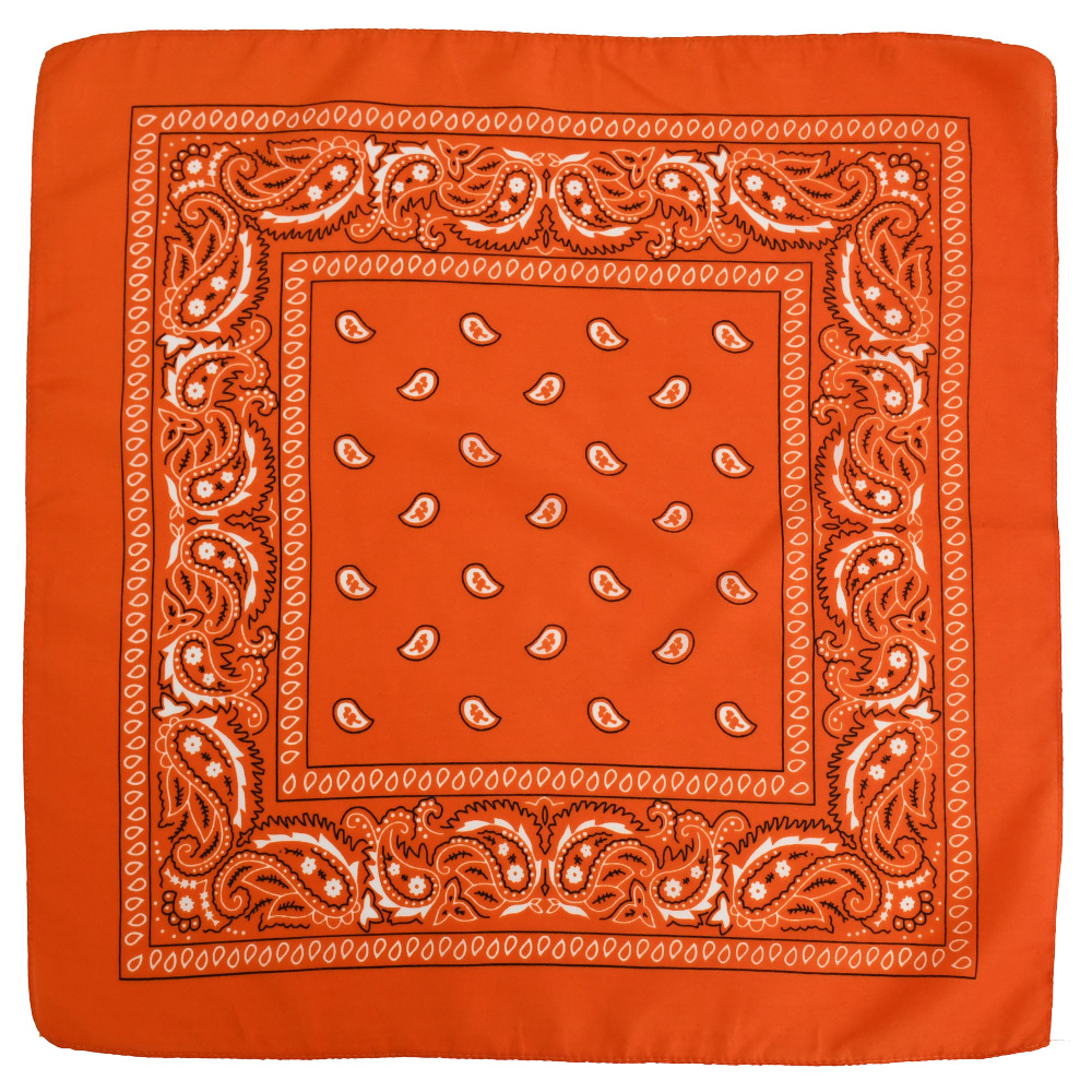 Picture of Factory direct supply in stock polyester square paisley scarf wholesale hip hop hip hop riding cashew flower scarf