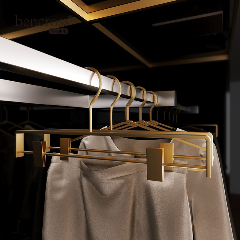 Picture of More than Storage Wardrobe Aluminum Alloy Pants Rack Non-slip Pants Clip Household Adult Multi-functional Clothes Hanger with Clip