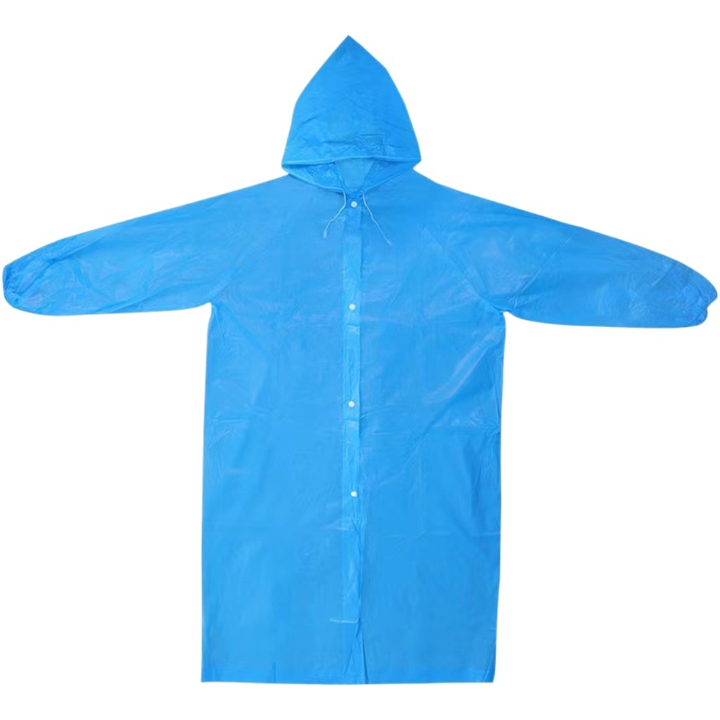 Thickened EVA raincoat non-disposable thickened matte waterproof adult boys and girls children conjoined translucent hiking rain