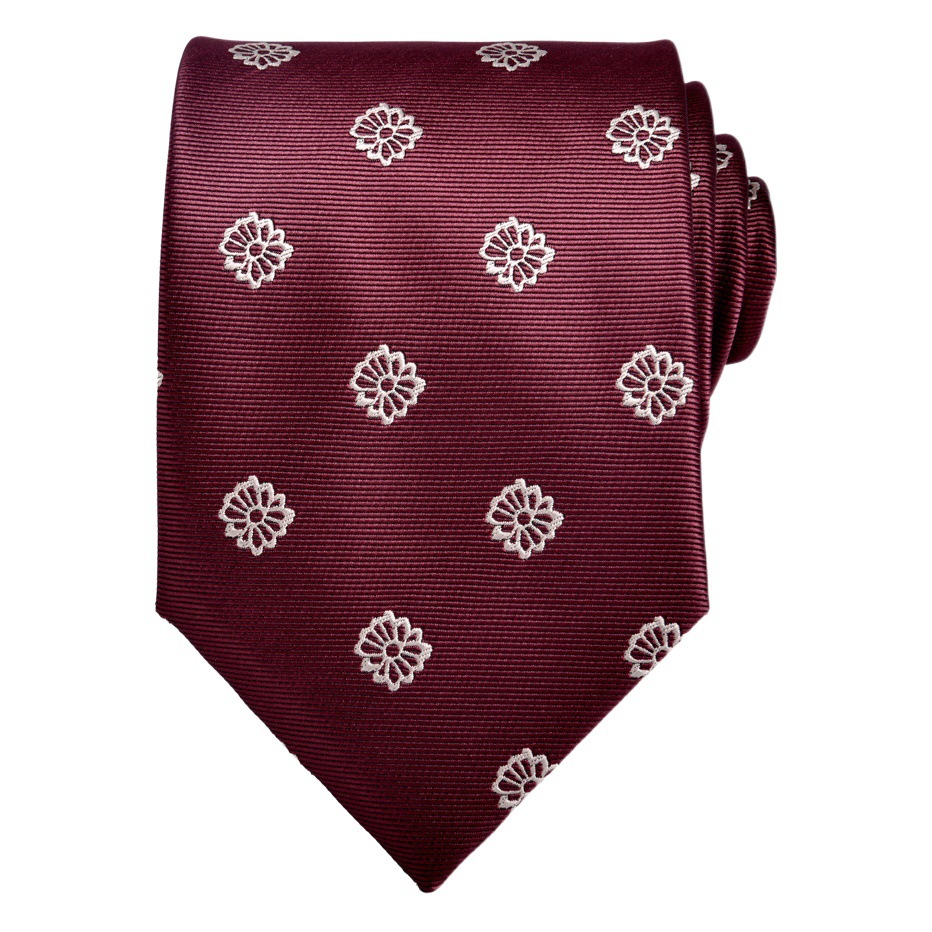 Tie square scarf 2-Piece men's formal wear wine red jacquard 8cm hand beat new in stock 2-piece set