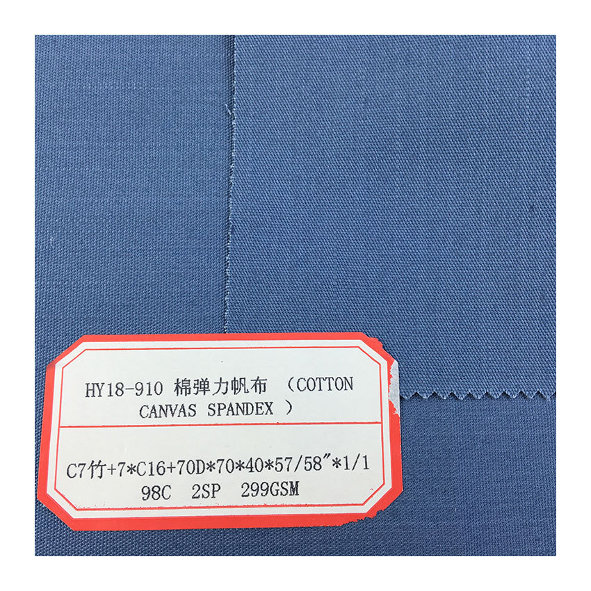 Wholesale canvas cotton stretch canvas woven fabric spandex stretch fabric luggage overalls