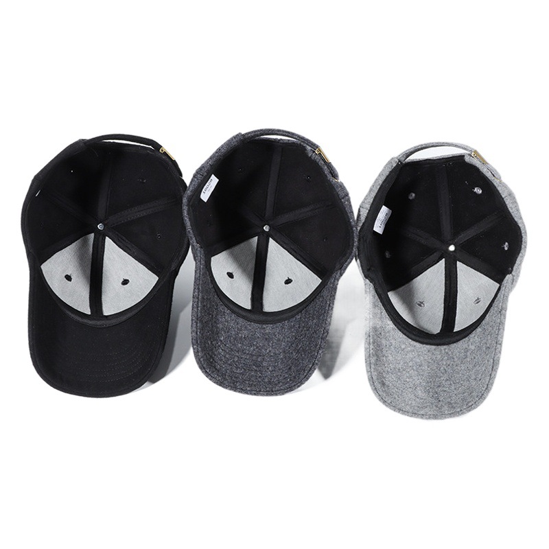 Wool Raccoon Blended Fleece-Lined Thick Peaked Cap Autumn and Winter Trendy Baseball Cap for Men and Women Middle-Aged and Elderly Warm Hat
