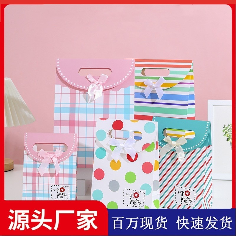 Bow Flip Tote Bag Gift Bag Creative Birthday Gift Packaging Bag Packing Bag Baking Packaging Box