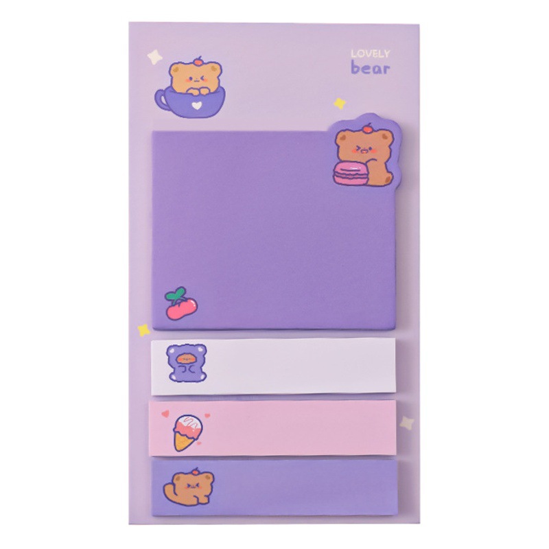 Picture of Cartoon Cute Animal Message Sticky Note Student Note Memo Note Pad Pagination Index Sticker Instruction Sticker