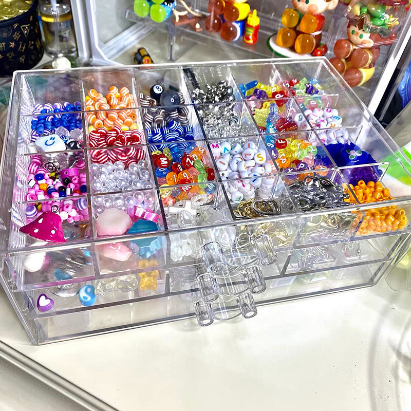 in stock beads storage box handmade diy material accessories drawer loose beads transparent jewelry box