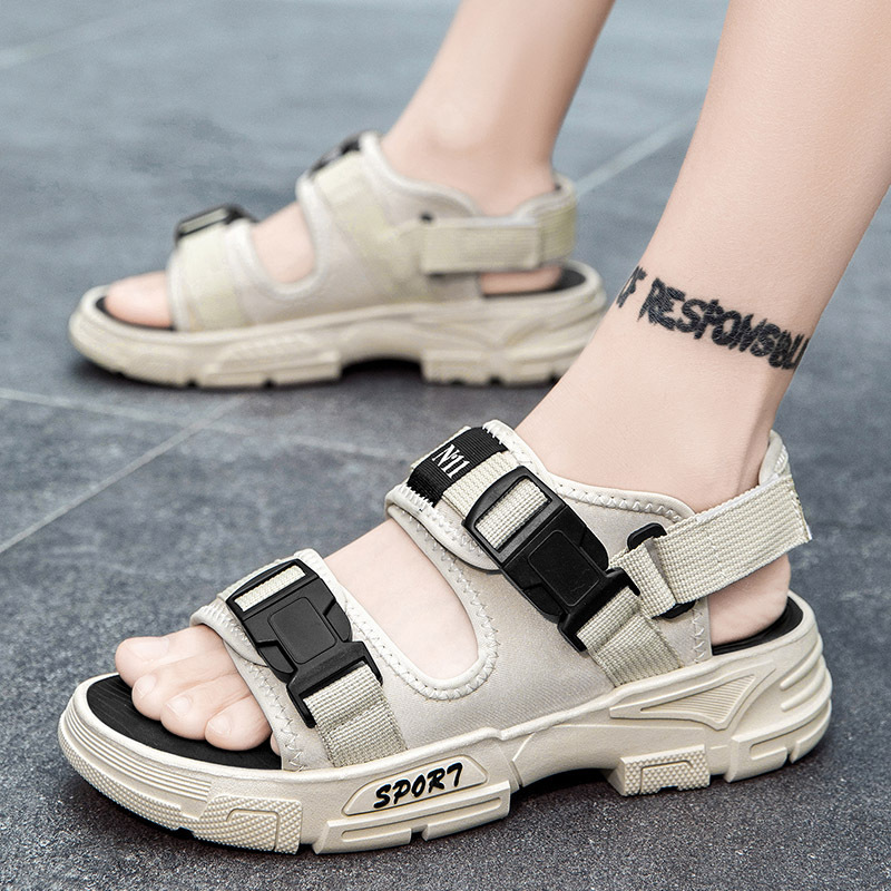 Picture of Sandals Men's Instagram Style Summer Beach Non-slip Non-slip Driving Sports Dual-use Vietnamese Casual Slippers Summer