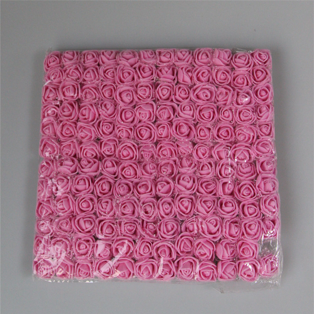 2.5cm144 pe with yarn flower head PE foam small rose artificial wholesale candy box accessories artificial flower
