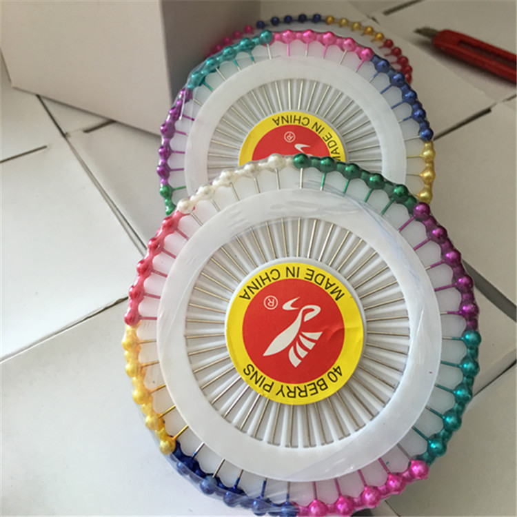 Picture of Factory Direct Sales Colorful White Positioning Bead Needles Pearl Pins Handmade Needles Jewelry Fixed Pins Pearlescent Needles