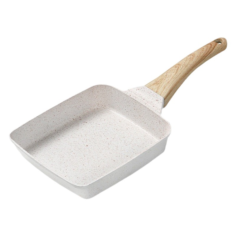Cross-entry hot selling Japanese-style Jade Roast thick egg fried egg square maifan stone flat non-stick mini frying pan wholesale