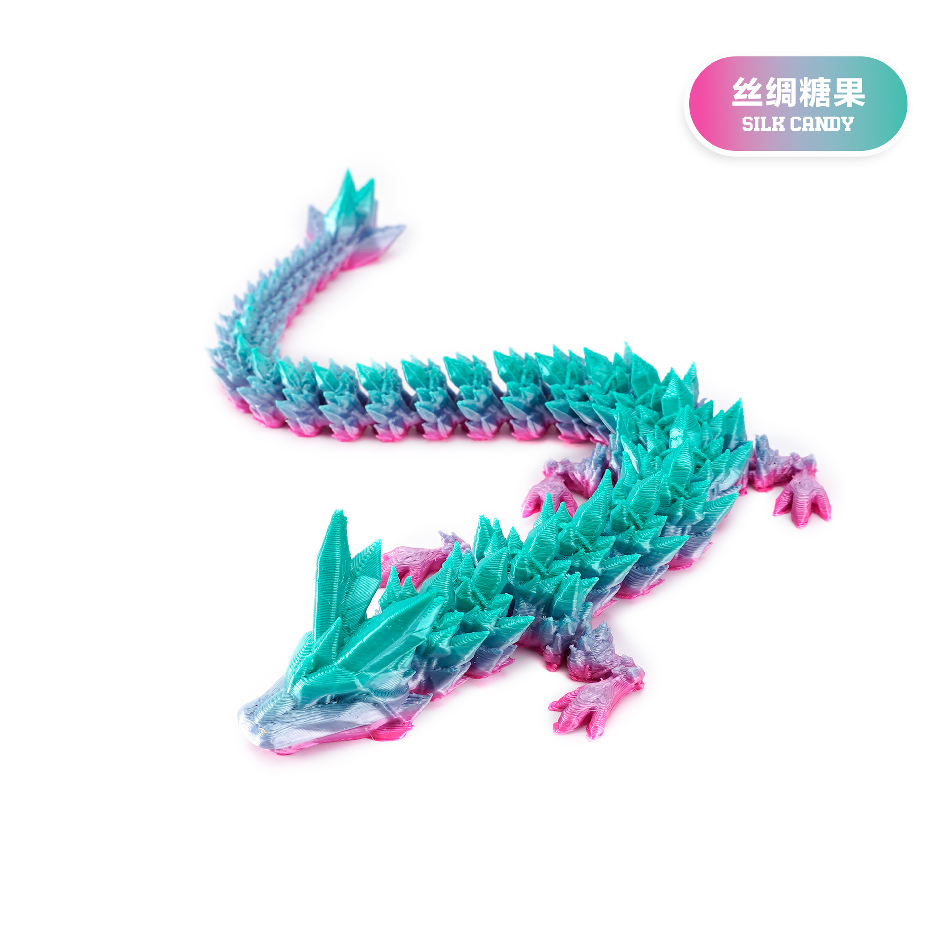 Picture of 3D printing cross-border hot selling ornaments joint movable Crystal Gem dragon ornaments hand-made suit dragon decoration