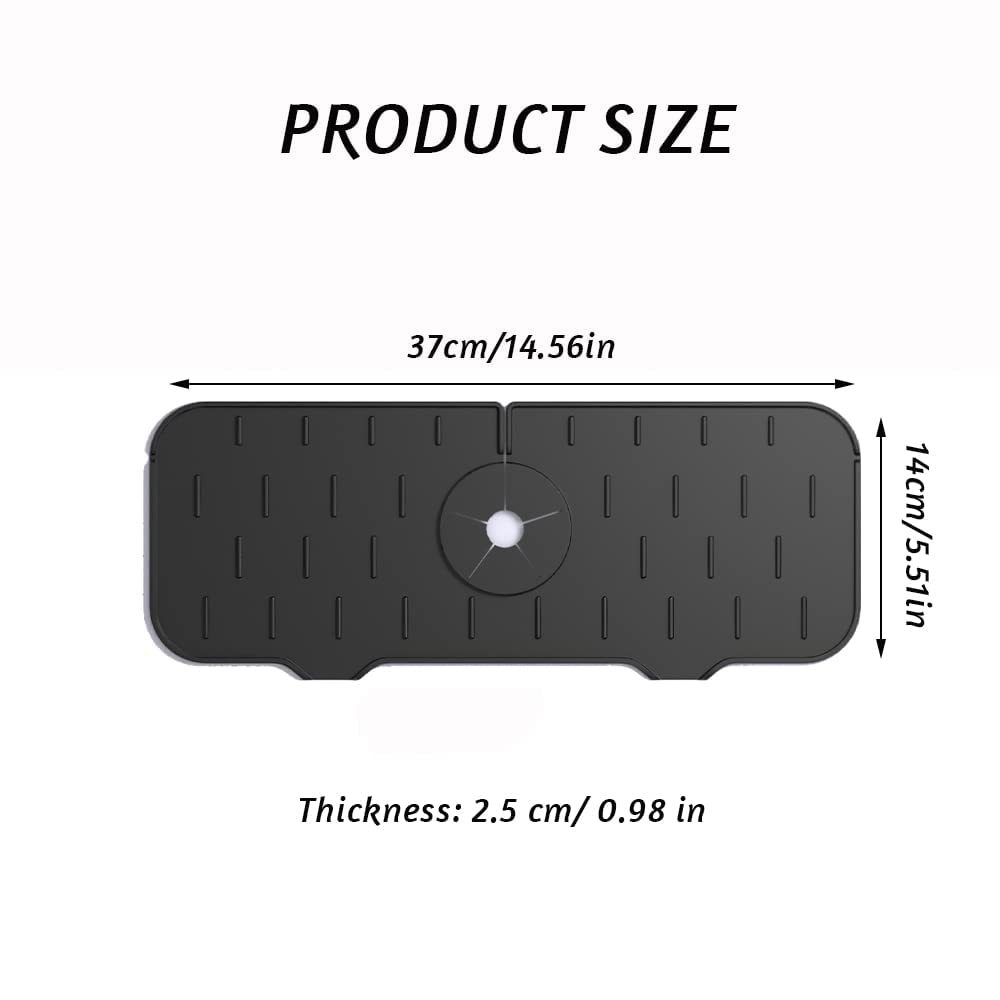 Picture of Cross-border foreign trade new silicone kitchen faucet splash-proof handle drip collection tray draining pad sponge drying pad