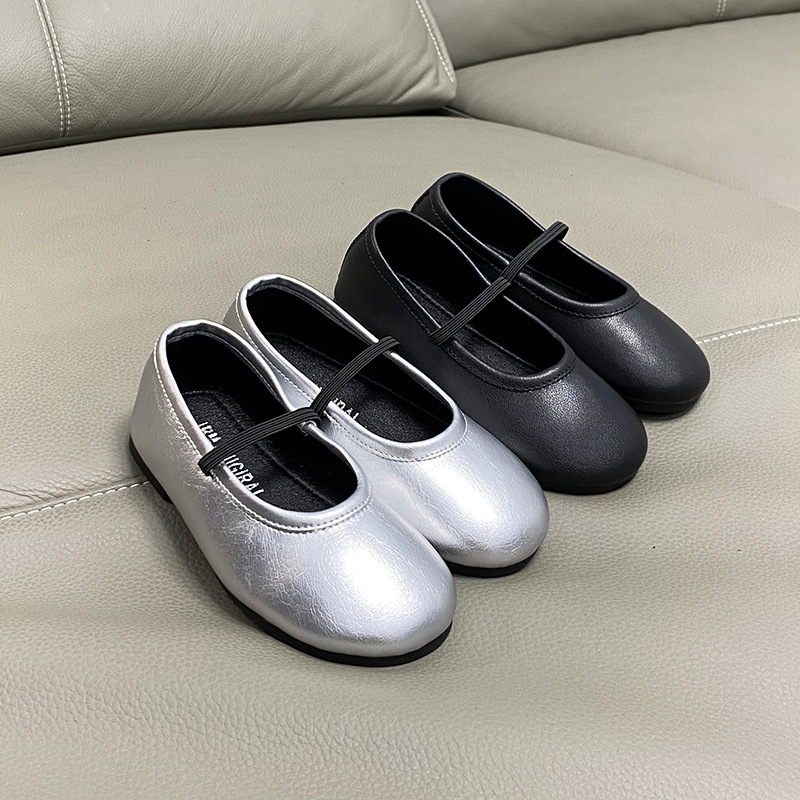 Picture of Girls' Flats, Small Leather Shoes, 2025 Autum New Shoes, Soft Soles, Simple and Versatile, Girls' Granny Shoes, Korean Princess Shoes
