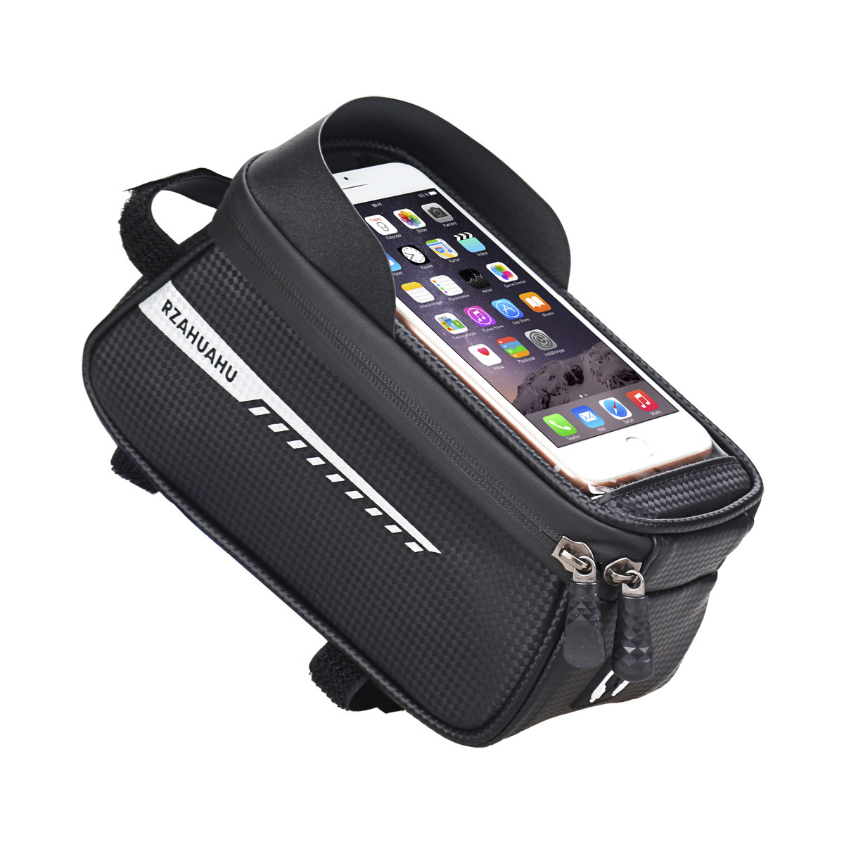 RZAHU Bicycle Bag Front Beam Bag Upper Tube Bag Mountain Bike Bag Large Capacity Mobile Phone Bag Bicycle Riding Equipment