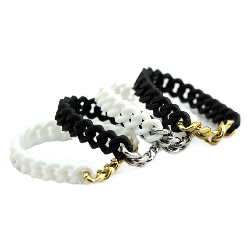 Original fashion brand titanium steel wristband personalized fashion twist bracelet titanium steel spell silicone bracelet in stock lettering bracelet