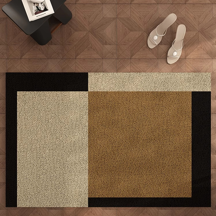 Picture of Entrance Floor Mat Healing Doll Silk Ring Entry Door Mat Cuttable Dust Removal Dirt Resistant Entrance Carpet Non-Slip Foot Mat
