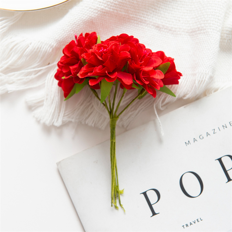 Picture of Foreign trade silk flower artificial flower stamen cut flower bouquet wreath material wedding leaf wedding box decoration