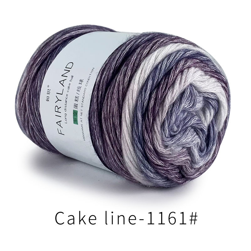 Picture of Cake line gradient segment dyed milk cotton wool ball ball scarf hat diy hand woven thread ball wholesale