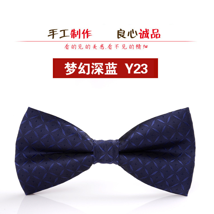 Picture of Bow tie men's wedding wedding groom best man Korean suit wine red red men's bow tie fashion