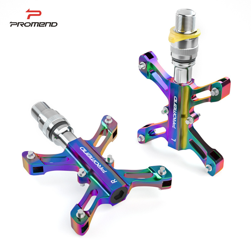 Special Clearance Bicycle Pedal Colorful Quick-release Non-slip Aluminum Alloy Three Peilin Pedal Bicycle Bearing Pedal