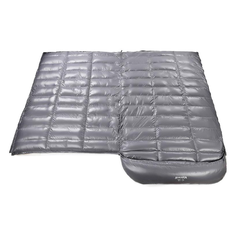 Factory wholesale double sleeping bag machine washable white duck down outdoor camping sleeping bag adult double travel sleeping bag in stock