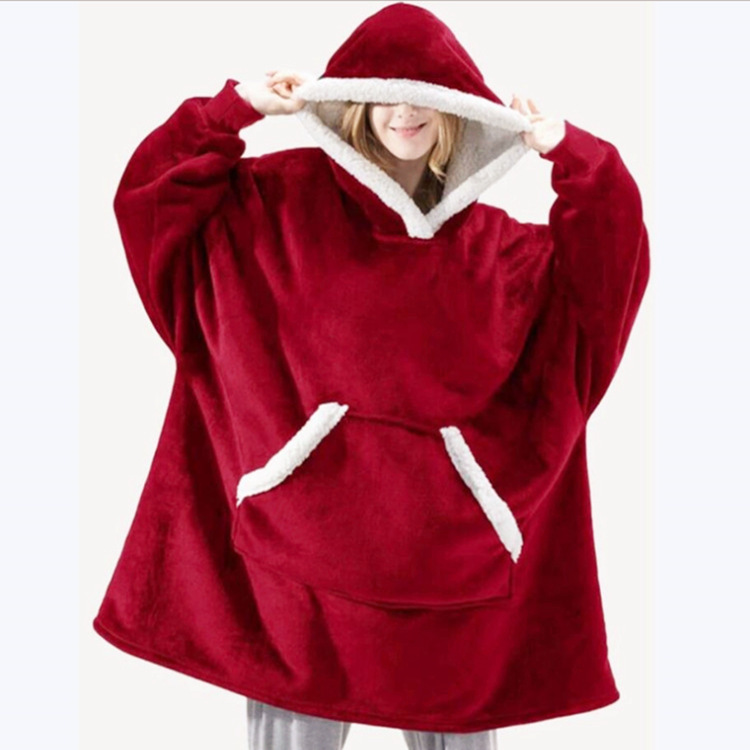 Amazon Pullover Pajamas TV Blanket Outdoor Cold-proof Warm Nightgown Couple Dress Fleece Warm Clothes
