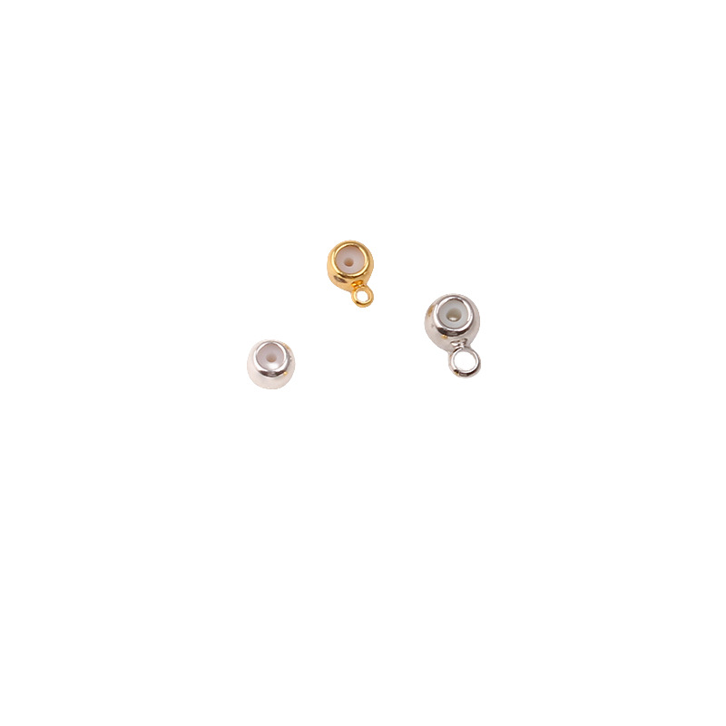 Picture of Bag gold color belt hanging without hanging silicone plug positioning adjustment round bead spacer handmade DIY hand necklace material accessories