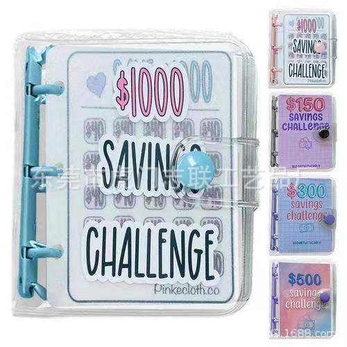 Mini Binder Savings Challenge money saving clip gift creative Mini saving Binder