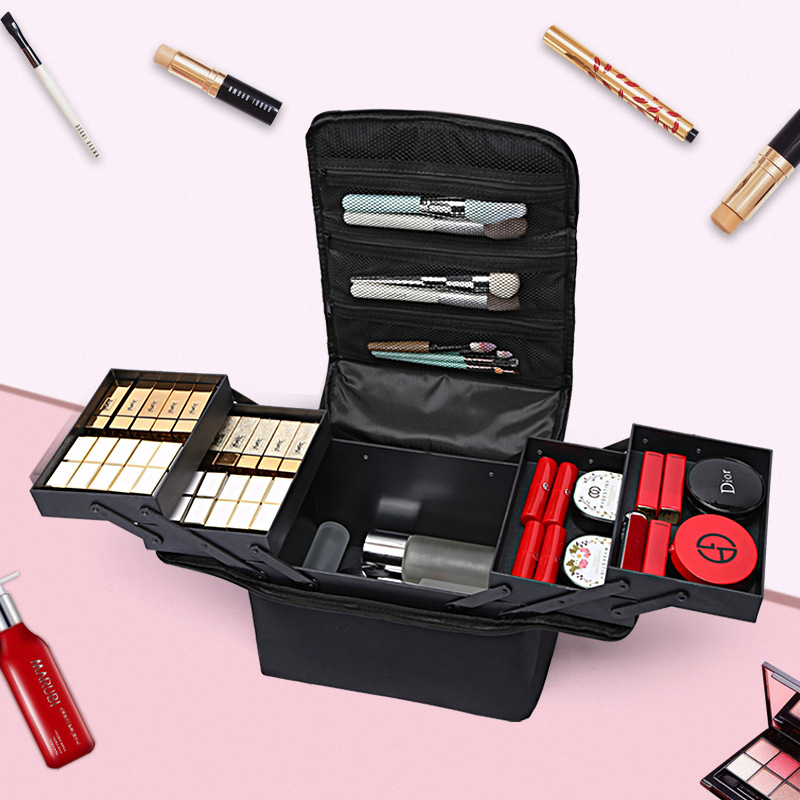 Picture of Cosmetic Portable Cosmetic Bag Students Internet Celebrity Nail Art Tattoo Toolbox Large Capacity Travel Cosmetic Storage Bag