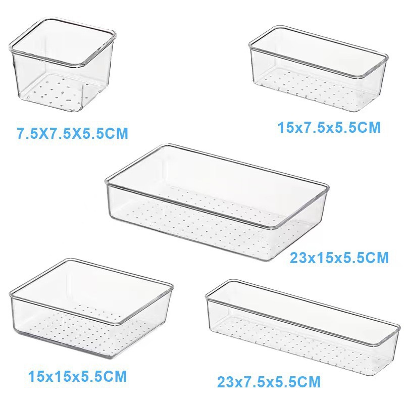 Transparent desktop storage box suit household dressing table cosmetic finishing box multi-purpose sundries storage box wholesale