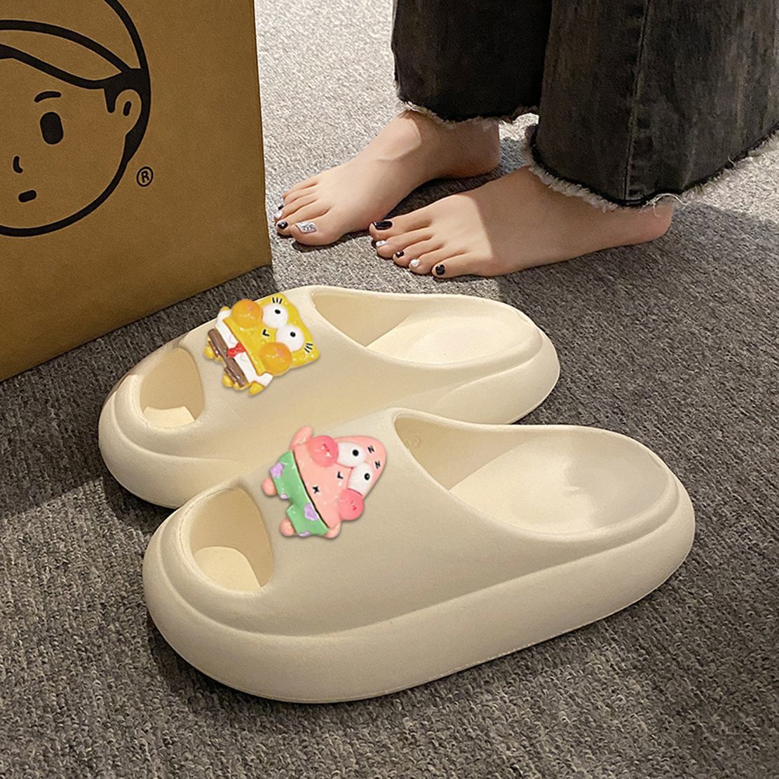 EVA Slip-on Feeling Slippers Home Dormitory Women's Summer Thick-soled Sandals Non-slip Winter New Style Slippers for Women's Summer
