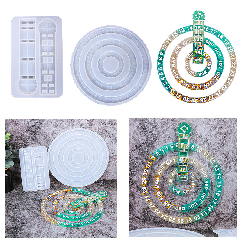 Dripping glue mold calendar ornaments silicone mold Amazon best selling candles handmade soap diy jewelry
