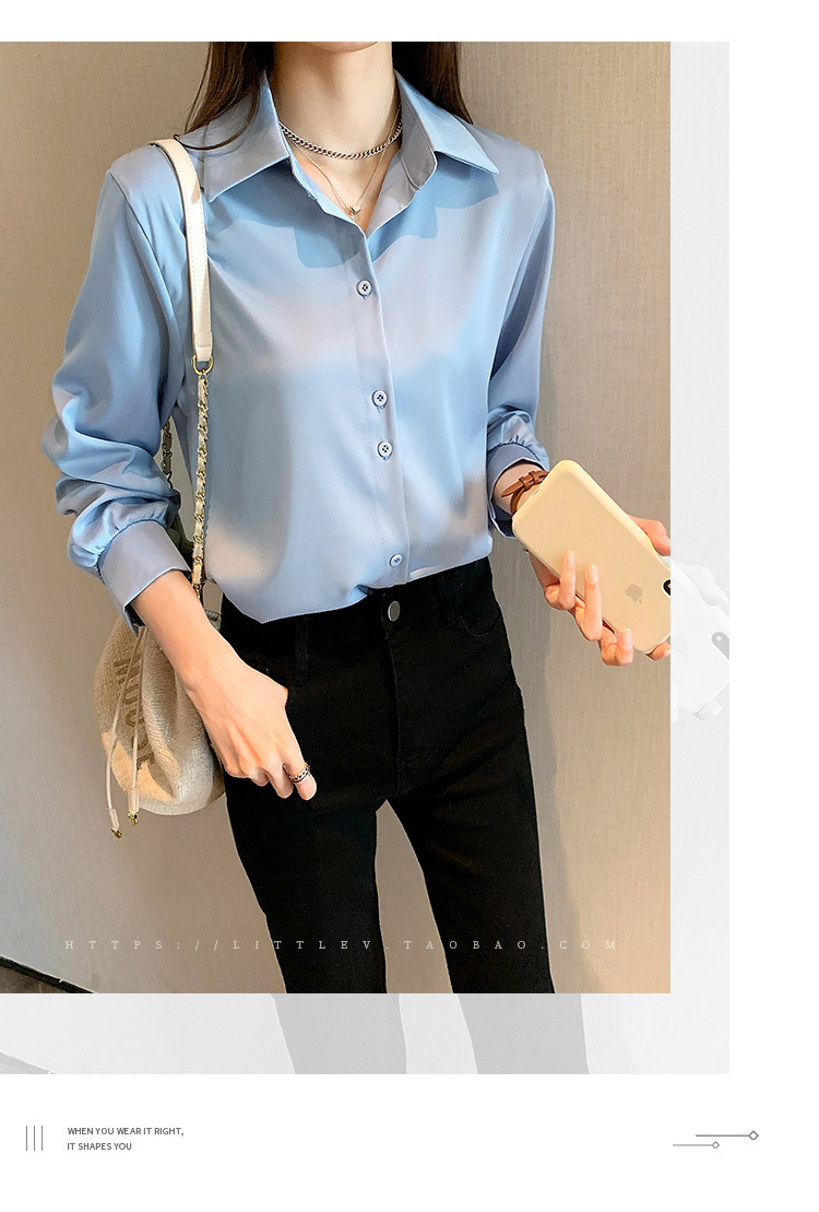 Picture of Shirt Women's 2025 Spring New Fashion Design Sense Top Loose Stacked White Shirt Base Shirt for Women