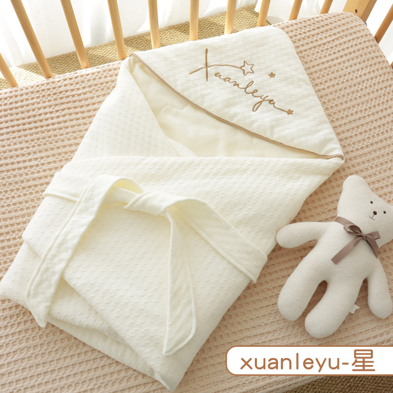 Picture of coated baby newborn cotton class a newborn baby delivery room swaddling baby anti-startle hold four seasons universal