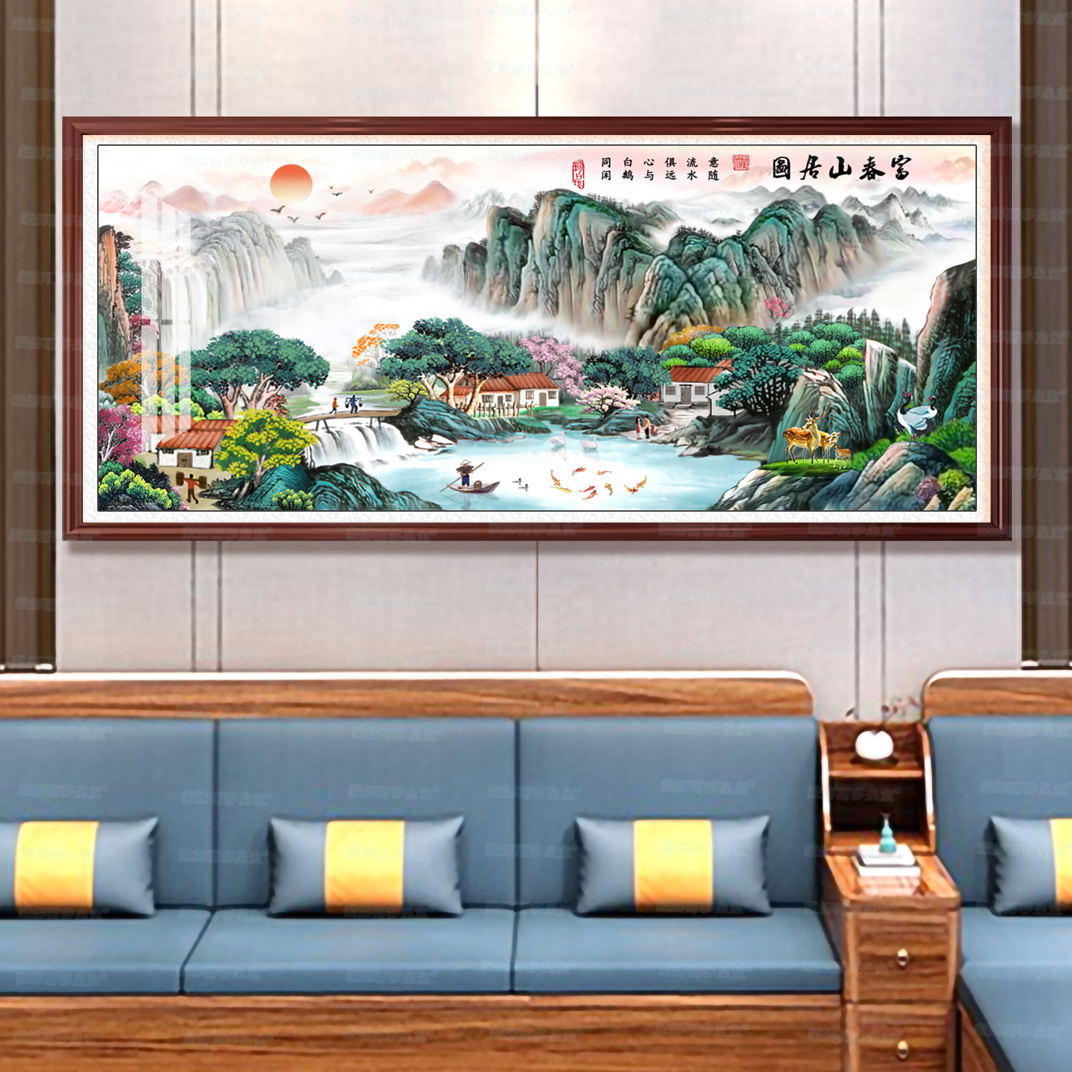 Mona Lisa Royal Cross Stitch Fuchun Mountain Residence Upgraded Version Large Chinese Painting Landscape Handmade Cross Stitch