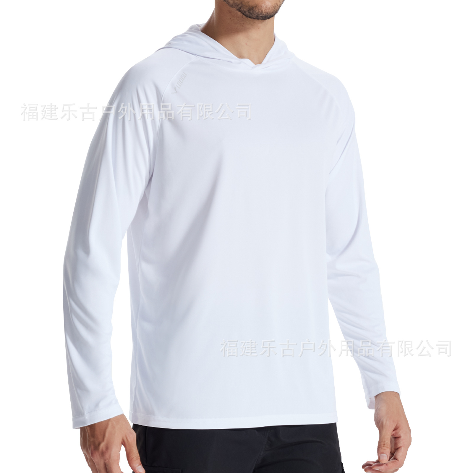 Spring-Autumn Lightweight Quick-Dry Sports Long-Sleeve Stretch Sun Protection Anti-Wrinkle Running Fitness Casual Solid Color Hoodie T70-LG