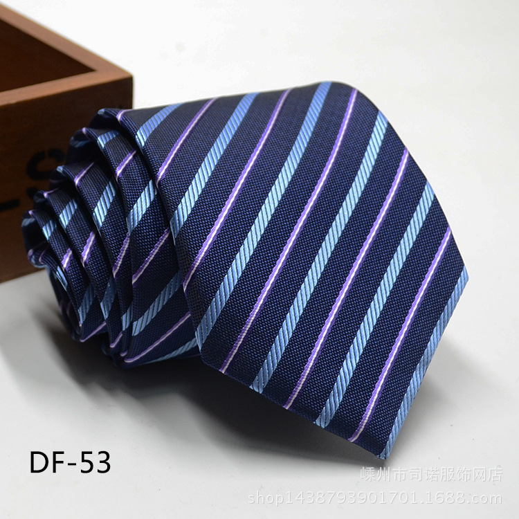Picture of Tie business formal men's tie polyester yarn Arrow 8cm business tie