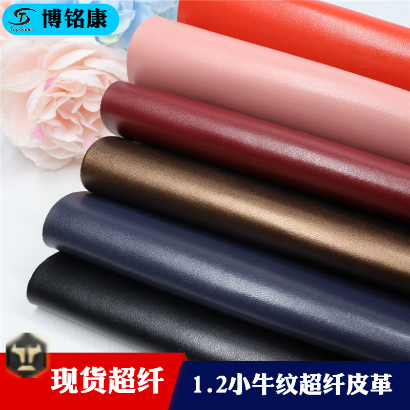 Factory in stock leather-like microfiber nappa-grain artificial leather hydrolysis-resistant plain weave microfiber pu leather for shoes and bags